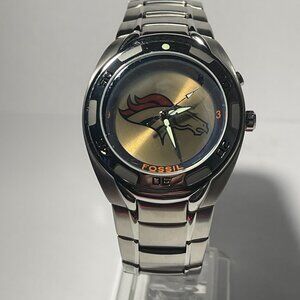 Denver Broncos NFL Stainless-Steel Kaleido Watch by Fossil NEW (RARE)